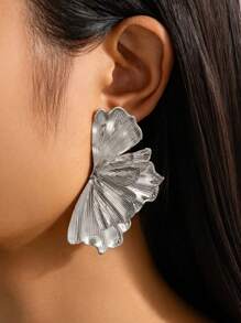 Pendientes con diseño exagerado de hoja de arce 2025 para mujeres, pendientes geométricos con perforaciones de estilo punk, joyas punk, joyería steampunk