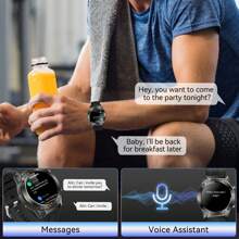 JELLOO Montres connectées pour hommes (répondre/passer des appels), montre connectée robuste pour l'extérieur 450 mAh, tracker de fitness avec surveillance du sommeil, montre connectée tactique et étanche pour le sport, compatible avec les téléphones Android et iOS