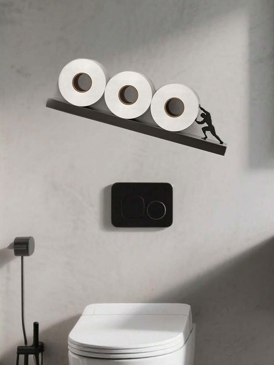 1pc Creative Paper Towel Holder, Wall-Mounted Paper Towel Holder, Bathroom Toilet Washstand Paper Towel Holder, Home Cleaning Storage Kitchen Pendant, Bathroom Pendant Bedroom Pendant, Holiday Gift