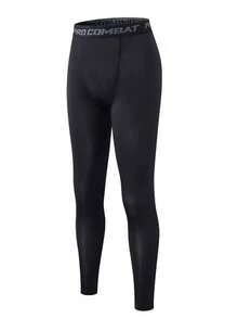 Mallas de fitness para hombre, adecuadas para correr - Negro - Ver 1