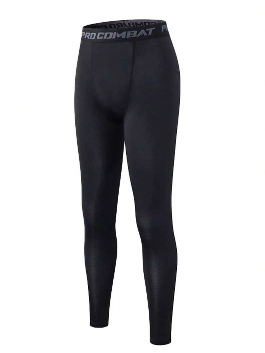 Mallas de fitness para hombre, adecuadas para correr - Negro - Ver 1