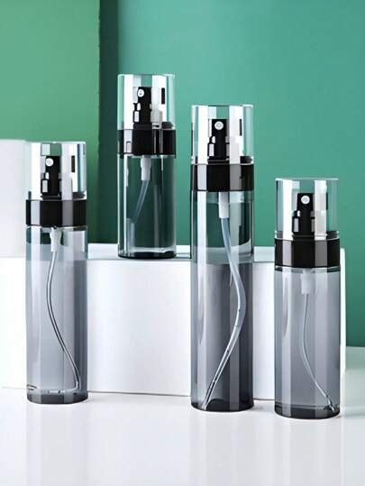 1/4PCS, 60ml-120ml Refillable Perfume Spray Bottle, Single Pack, Black Perfume Bottle Spray Pump Storage Container, Portable Lotion Dispenser, Refillable Liquid Soap Container, Suitable For Outdoor Travel