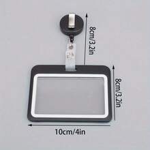 1/2/4pcs Black Horizontal ID Card Holders With Belt Clip - Durable Plastic Badge Reels For Work, Office, School Events, And Staff Identification - Secure & Convenient Design - 黑色 - 查看 2