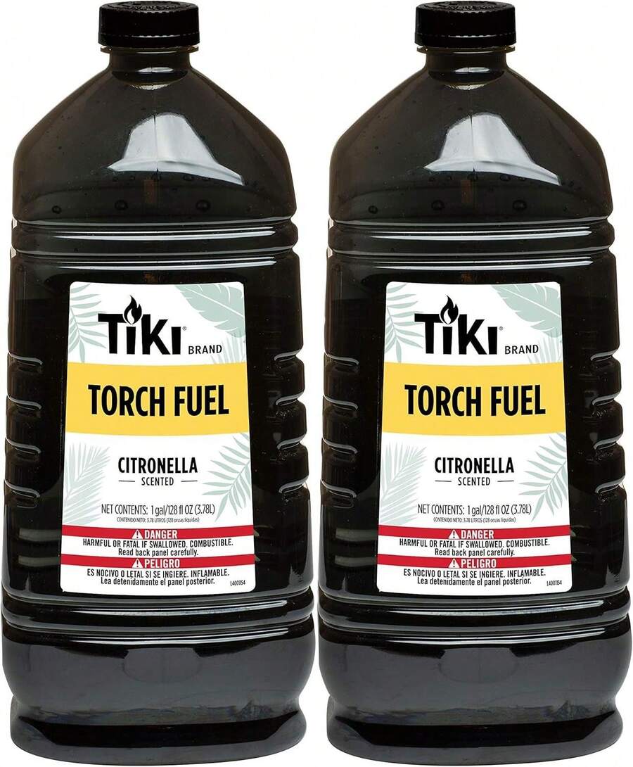 TIKI Citronella Torch Fuel - 1 Gallon (128 Oz.), Easy Pour, Long-Lasting For Outdoor Torches &Amp; Table Torches, With Citronella &Amp; Lemongrass Oil, For Patio, Garden &Amp; Backyard Use - 128 Oz. - View 1