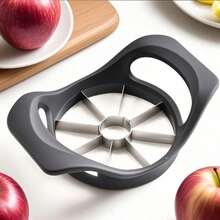 1Pcs Multi Functional Stainless Steel Fruit Slicer, Easy To Slice And Remove The Core! - 黑色 - 查看 1