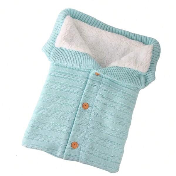 Saco de dormir para bebé, para niñas y niños, de punto de felpa para cochecito, para exteriores (0-24 meses)