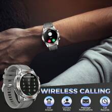 JELLOO Montres connectées pour hommes (répondre/passer des appels), montre connectée robuste pour l'extérieur 450 mAh, tracker de fitness avec surveillance du sommeil, montre connectée tactique et étanche pour le sport, compatible avec les téléphones Android et iOS