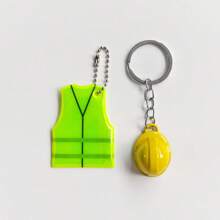 Kreatywna kamizelka + brelok do kasku z materiałem odblaskowym do nocnych podróży i uprawiania sportu, nadaje się do plecaka, bagażu, jako dekoracja wisząca