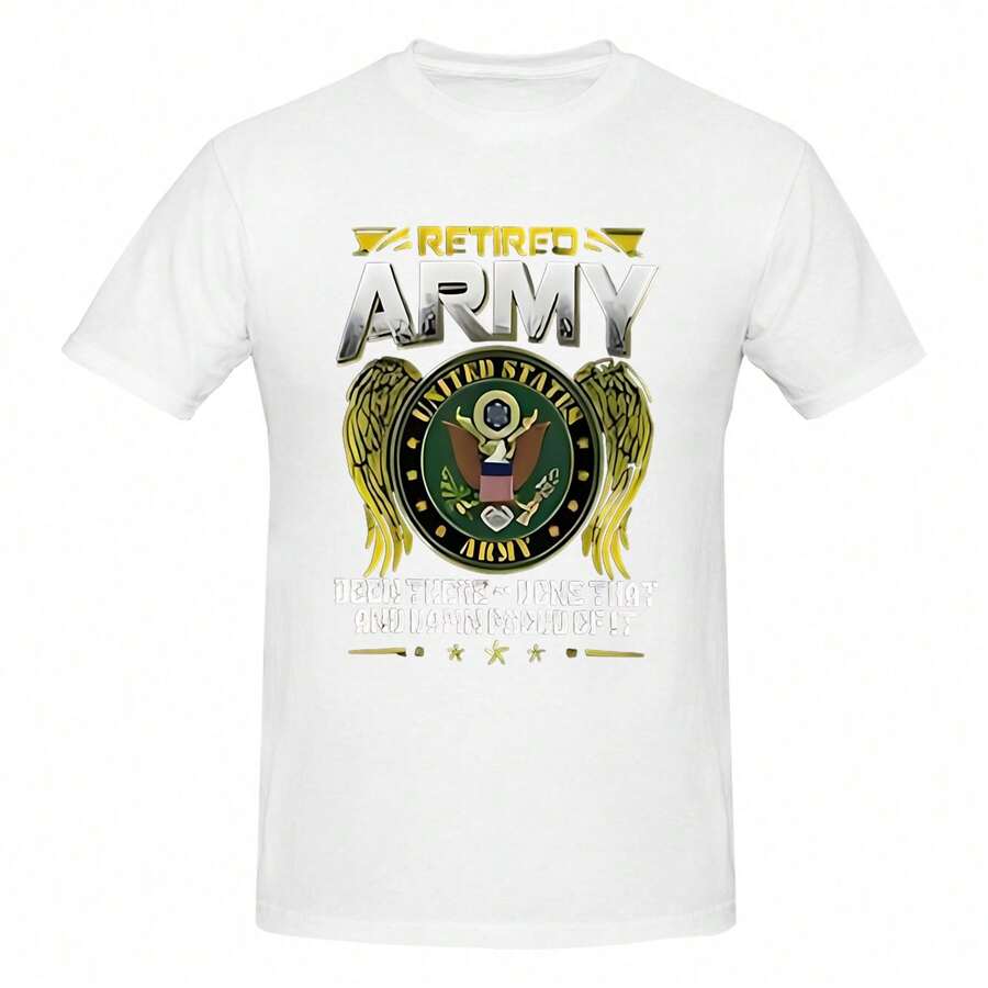Army Retired Military Us Army Retient T-Shirt - Black - View 1