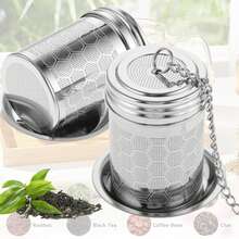 Mornihima Tea Strainers Infuser For Loose Tea 304 Stainless Steel Mesh Loose Leaf Steeper Diffuser With Chain Hook And Threaded Lid For Black Tea, Spices And Seasonings, Stainless Steel Tea Infusers, Extra Fine Mesh Strainers With Drip Trays, Brew Loose Tea,Tea Infuser Strainers For Loose Tea With Scoop, Extra Fine Mesh Steeper 304 Stainless Steel Diffuser Leaf Holder With Extended Chain Hook For Brew, Spices, Seasoning,Tea Infuser, Extra Fine Mesh Tea Infusers For Loose Tea, Stainless Steel Tea Strainer With Extended Chain Hook, Tea Steeper For Brew Tea, Spices & Seasonings - Nhiều màu - Xem 3