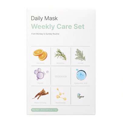 Mixsoon Daily Mask Weekly Care Set 1Pack 7ea Soft Sheets Mask Pack Korea Glass Skin Care