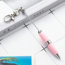 1-5pcs Colorful Creative Cute Metal DIY Bead Mini Short Glittering Crystal Diamond Pen With Key Ring,Office Portable Pocket Pens With Beaded ,Lobster Clasp Keychain Ballpoint Pendant Pens For DIY, Could Hang On Schoolbag Or Handbag ,Suitable For Office ,Students,Girls,Lady ,Women,Gift For Party Favors ,Brthday , Prizes,Valentines'Day,Teachers'day,Back To School
