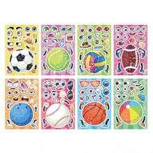 8 Cute And Colorful Fairy Tale Princess Face-Changing Stickers, Dress-Up Stickers, And Cartoon Girl Puzzle Stickers School Supplies, Back To School