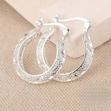 Bohemian Style Retro Textured Circular Earrings - Women's Preferred Casual Decoration, Holiday Gift, Commemorative Gift