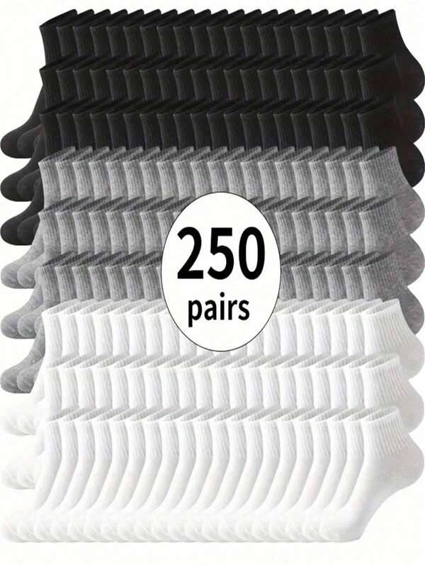 250/200/150/100/50/40/30/20/15/10/5/3/1Pair Of Men's Breathable Sports Socks, Fashionable Letter Printed High Stretch Outdoor Running Socks,Comfortable, Breathable, Anti-Smelling And Antibacterial Socks Are Suitable For Everyday Life