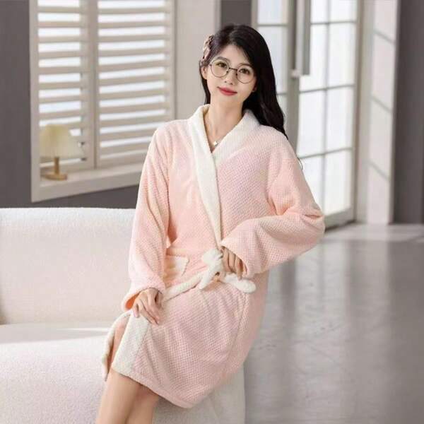 Four Seasons Universal Bath Towel, Bathrobe, Bath Skirt Long Sleeve Adult Absorbent, Cute Quick Dry Home Bathrobe Couples Long Bathrobe