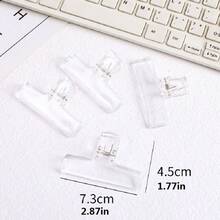 Paper Clips Transparent Binder File Documents Tickets Organizer Bookmarks Index Page Holder Office Binding Supplies - Multicolor - View 2