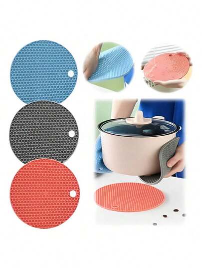 Descanso de panela Protetor de mesa Pegador de Silicone