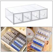 Caja de almacenamiento acrílica, organizador de escritorio para joyas, maquillaje y oficina - 1 - Ver 6