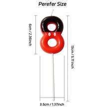 1pc Cute 0-9 Number Cake Candles In Black & Red Colors, Cake Decorations For Birthday, Anniversary, Party Favors, Birthday Party, Cupcake Toppers, Birthday Party Plates, Gender Reveal, Bachelorette Party, Graduation - Princess Theme, No Feathers, Multi-Purpose Celebration Candles, No Electricity Required, Birthday Candles, Birthday Decorations, Happy Birthday, Room Decor - Black & Red - View 6