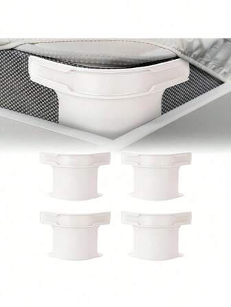 Lock Sheet Holders Set van 4, 2025 Nieuwe Bed Sheet Holder Fitted Sheet Straps, Heavy Duty Bed Sheet Holder Corner Fitted Sheet Straps Fit All Mattress Size