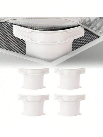 Set de 4 sujetadores de sábanas, sujetadores ajustados de sábana de cama 2025 nuevos, correas de sábana ajustada de cama de alta resistencia que se ajustan a todos los tamaños de colchón