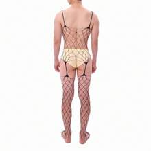 Sexy Lingerie Crotchless Bodysuit Mesh Stockings Transparent Temptation No Need To Take Off Uniform Flirting