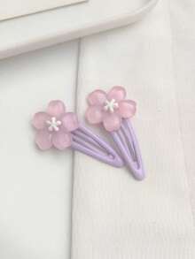 10 件女士树脂多巴胺樱花花发夹，甜美浪漫发饰侧刘海夹，额头装饰，适合日常佩戴爪夹发夹发夹