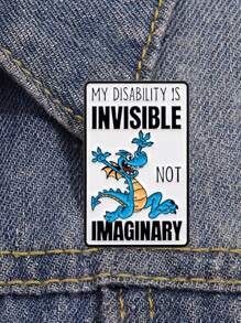 1 peça broche de esmalte para conscientização sobre saúde mental, broche de desenho animado de dragão azul, alfinetes de lapela, crachá, acessórios de roupas, joias da moda, presentes