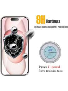 3 pièces Protecteur d'écran en verre trempé | Transparence, Revêtement oléophobe, Compatible avec étui, Installation sans bulles Compatible avec 16 Pro Max/16 Plus/16e/15/14/13/12/11/7/8/6 Cadeau pour anniversaire, famille, amis Protecteur d'écran de téléphone, accessoires de téléphone
