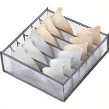 1pc 6-Grid Large Capacity Multi-Function Underwear Storage Box