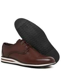 Men's Casual Shoes Formal Oxford Derby Elegant Tailored Party Formal Office Wedding Party - 鏽棕色 - 查看 2