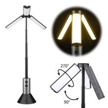 1 PC Telescoping Dimmable USB Rechargeable LED Camping Light With Multi-Mode, Push Button Control, Wall/Table Mount, Removable Shade For Camping, Hiking, Emergencies