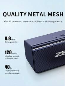 Altavoz inalámbrico ZEALOT S31 de 10 W, portátil para exteriores, altavoz Bluetooth, batería incorporada de 1800 mAh, compatible con tarjeta SD/USB/AUX, función de emparejamiento dual en serie, compatible con computadora/TV/teléfono/tableta, adecuado para cine en casa, escenario grande, fiestas al aire libre - Negro - Ver 12