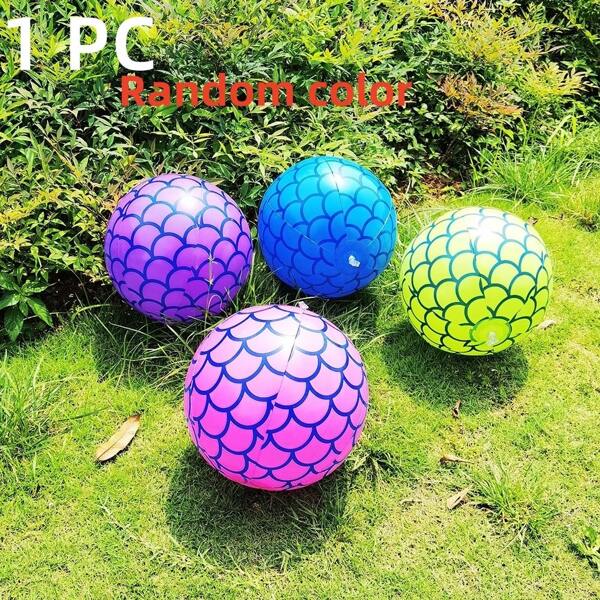 1 pezzo Palloni da spiaggia - grande pallone da spiaggia gonfiabile arcobaleno, giocattoli per piscina per feste, forniture e decorazioni, giochi estivi da spiaggia e acqua, bomboniere per feste in spiaggia, colore casuale