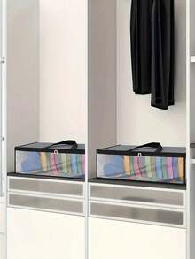 [With Window] Baseball Cap Storage Dust Proof Bag, Hat Container, Organizer Box, Portable Dust Free Cap Storage Holder - Multicolor - View 3