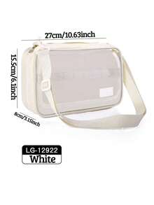 1个大容量透明铅笔盒，Languo多层隔层便携收纳袋，办公和日记爱好者的理想礼物，送给朋友和学生的最佳选择，2026年返校季绘画艺术办公用品必备，情人节收纳工具