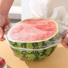 100 Pcs Disposable Food Cling Film Cover Shower Head Cover Multi-Purpose Disposable Shrink Bag Disposable Shoe Cover Thickened Kitchen Cling Film Household Refrigerator Refrigerated Food Preservation Cover Elastic Telescopic Cover