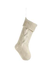 1pc Customized Text Fireplace Decor Socks, Home Bedroom Decoration Craft - Multicolor - View 7