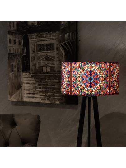 Well Home Zwart Tripod Vloer Lamp 100% PVC Shade, Lysergic, Tanganica Collection, 21x38x140, E27 Socket Max 60 W. Free Shipping 24/72h. view 3