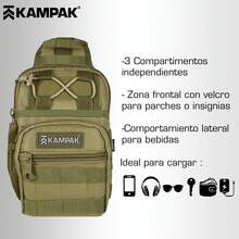 Pechera Kampak Ep35 Mochila Táctica Cruzada Urbana Multiusos - Caqui - Ver 6