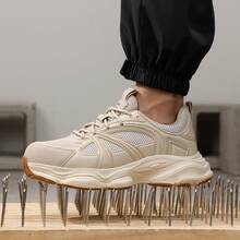 Women's Shoes, Fashion Anti-Smash Anti-Puncture Lightweight Soft Breathable Beige Work Functional Casual Series Protective Shoes, Gentle & Stylish, Suitable For All Seasons - Khaki - View 5
