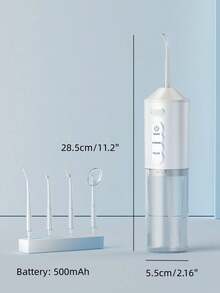 HYUNDAI Multi-Nozzle Water Flosser, Cordless Portable Oral Irrigator With 4 Heads And 3 Modes, Powerful Water Teeth Cleaner For Home Travel - Multicolor - View 10