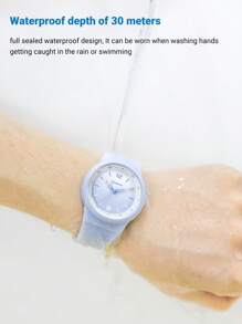 MINGRUI Nuevo reloj de moda para niños, de estilo ombre con colores de caramelo, reloj de niña, regalo para niños, resistente al agua 3ATM, estilo de campus escolar