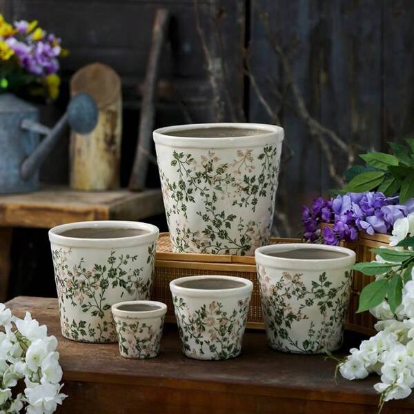 Maceta de estilo nórdico vintage de gran tamaño para cultivo hidropónico, decoración rústica creativa para orquídeas, pothos, suculentas