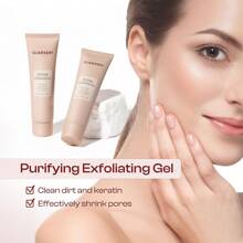 QUARXERY Gel Exfoliante Facial Purificante Profundo Nicotinamida - Hidratante, Equilibra Agua-Aceite, Reduce Poros y Limpia Impurezas - Suave para Piel Grasa, Seca y Mixta - Todo Tipo de Pieles