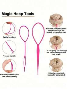 5-Piece Child Hair Styling Tool Set Includes: Teasing Brush, Hair Clips, Eyebrow Brush, Etc.