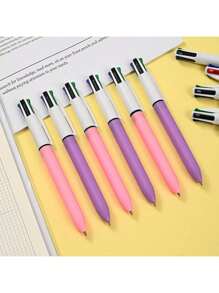 Multi-Color Ball Pens, 1.0mm Tip, 4-In-1 Retractable Cute Nurse Pens, 4 Colors In 1, Suitable For School, Student, Nurse Notes, Whiteboard, Office Supplies Back To School