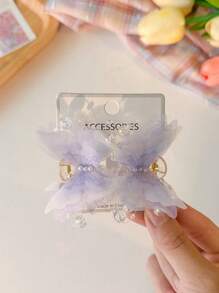 2pcs, New Super Fairy Pearl Butterfly Clipper Side Hairpin Headwear That Won't Damage Your Hair, Princess Hair Accessory On The Forehead With A Bow, Bohemian Faux Pearl Hair Claws For All Four Seasons Hair Clips Hair Jaw Clip Hair Clamps Hair Clutch