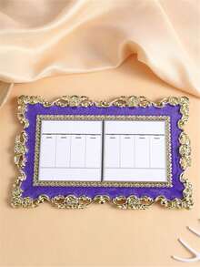 1pc European Style Rose Flower Switch Sticker, Double Switch Cover, Wall Decal, Suitable For Halloween, Christmas, And Home Decor - Gold Frame - View 18